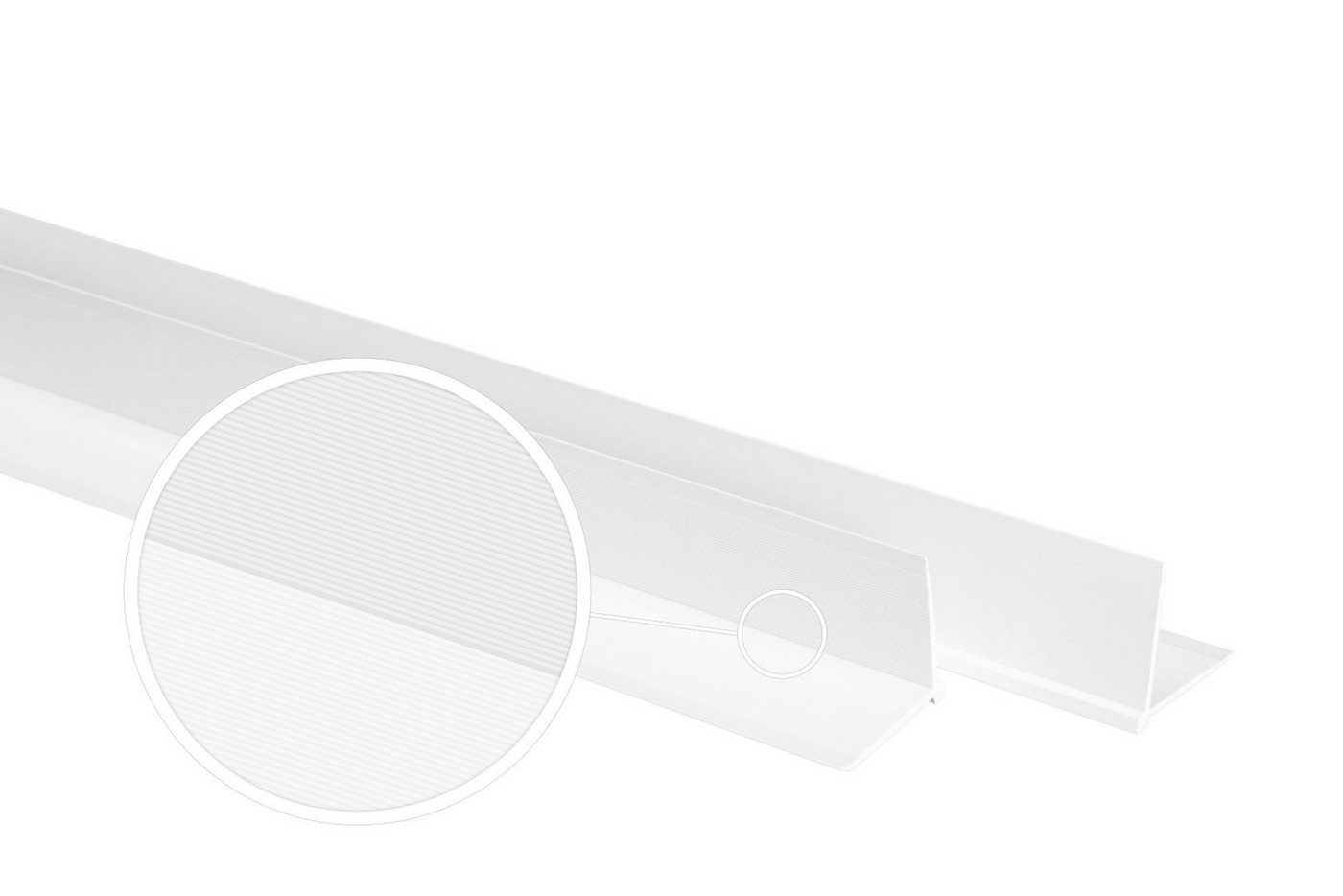Lemal Winkelprofil (2 Meter Tapetenleisten - Maler Eckwinkel Kantenschutz L-Profil weiß 23x23mm (1 Leiste / 2 Meter) Wohnzimmer Tapetenaußenwinkel Altbau) – Bild 3 von 4