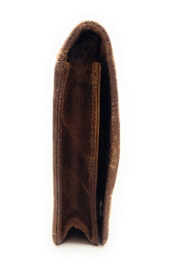 Lemasi Tabakbeutel echt Leder Tabaktasche Drehertasche Tabaketui, Komfortgröße, Blättchenfach, Filterfach, Tabakfach, Reißverschlussfächer – Bild 3 von 5