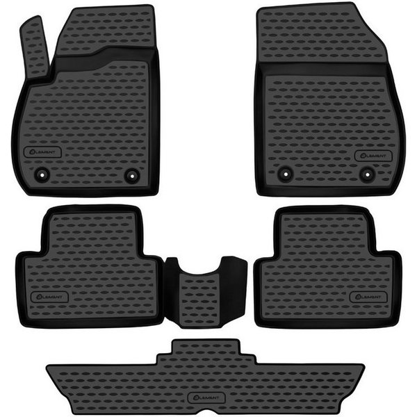 LEMENT Auto-Fußmatten 3D-Gummimatten passend für OPEL Zafira ab 2012 7 Sitze (5 St), für OPEL Zafira Pkw, Passgenau