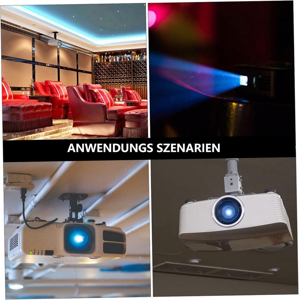 LEMLIT Beamer-Deckenhalterung Beamer Deckenhalterung und Wandhalterung, Einfache Vielseitigkeit, (1er Set, 1-tlg., 43-65cm, ausziehbar 43-65cm Projektorhalterun – Bild 3 von 5