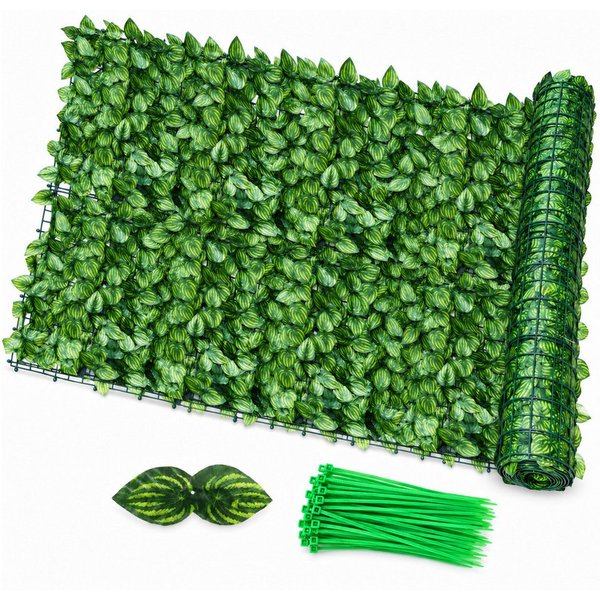 LEMLIT Kunsthecken-Sichtschutz Efeu Sichtschutz Outdoor 300x100CM Balkon Sichtschutzzaun, (1 Stück, 1-St., 1 x 3 M), UV-Schutz, künstliche Blätter, Pflanzenrank