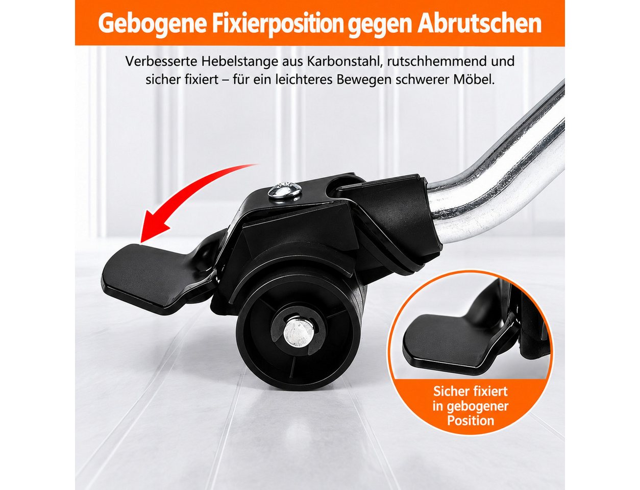 LEMLIT Möbelrolle 9 Stück Möbel Transportroller Set mit 4 Transportrollern, 360° drehbar, (Möbeltransporthilfe mit Transportrollern, 9-St., Möbelheber mit 4 Tra – Bild 4 von 5