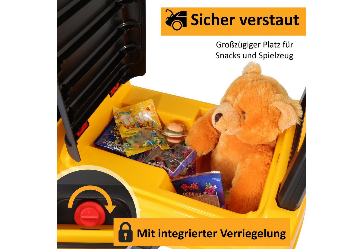 Lemodo Rutscherauto Sitzbagger mit beweglicher Schaufel, CAT Rutschauto – Bild 5 von 5
