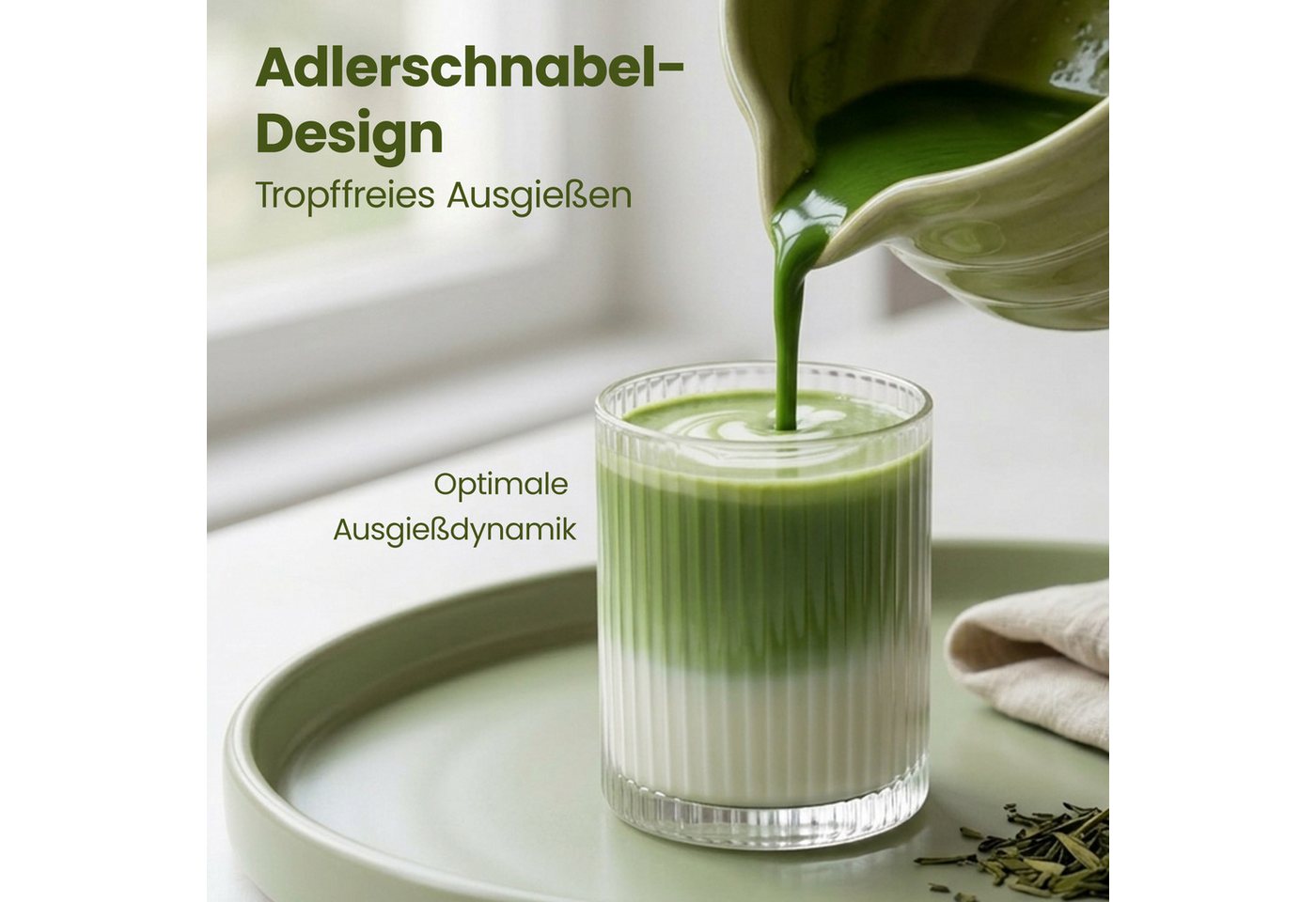 Lemontree Teeservice Matcha Set - 7-teiliges Matcha Tee Lebensmittelecht, Spülmaschinenfest, 1 Personen, Keramik, Matcha Zubehör Set Bambus Besen, Keramik Schal – Bild 5 von 5