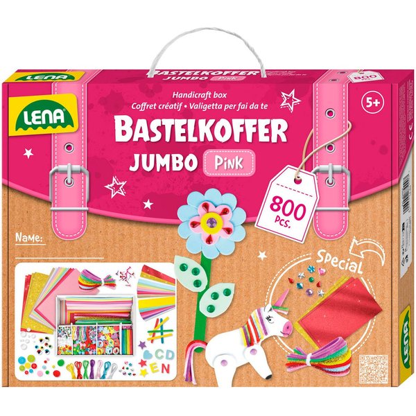 Lena® Kreativset Bastelkoffer Jumbo, pink