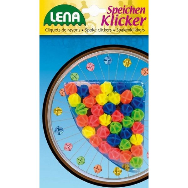 Lena® Schmuckset Speichenklicken, Fahrrad, Speichenperlen, Kinder, Speichenclips (36-tlg), als Mitgebsel, Giveaway, Party Füller, Geschenke, Kollektion