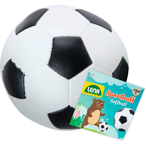 Lena® Softball Soft-Fußball 18 cm, schwarz/weiß, Made in Europe