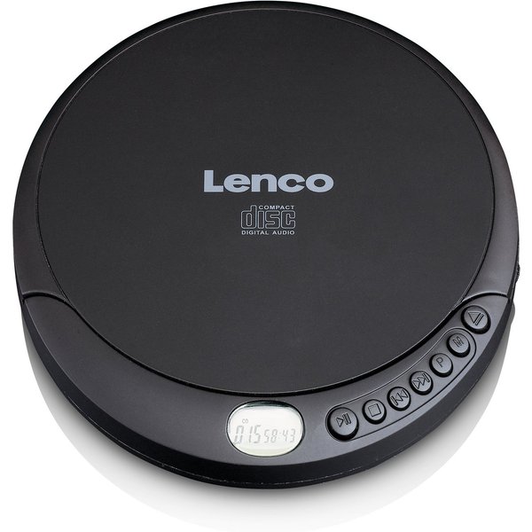 Lenco CD-010 CD-Player (Tragbarer CD-Spieler, LCD, inkl. Kopfhörer & USB-Kabel)
