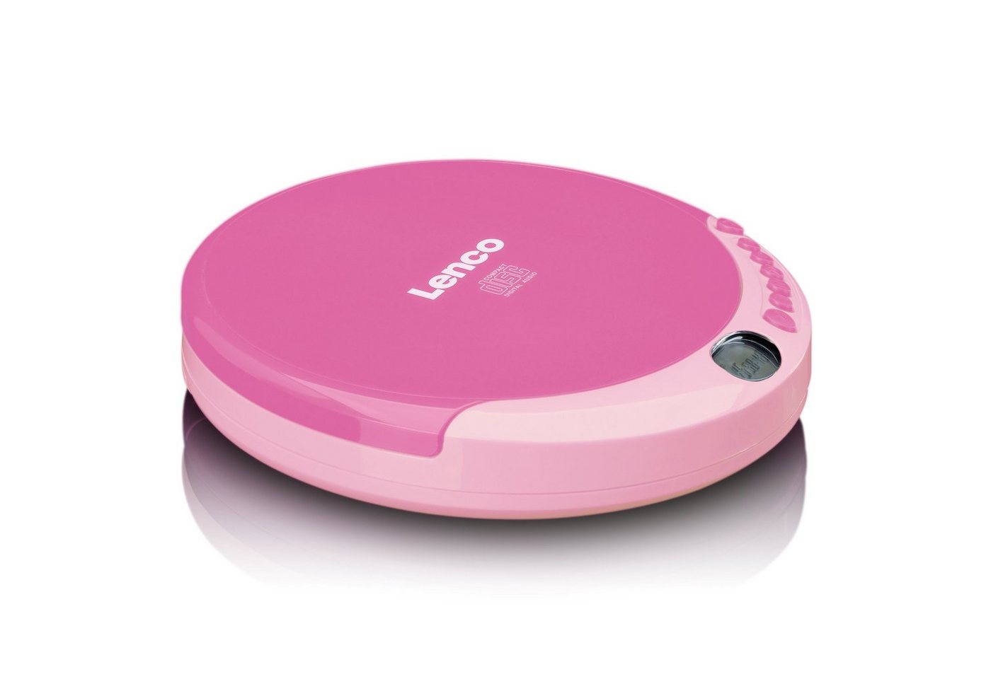 Lenco CD-011PK CD-Player (Tragbarer CD-Spieler, LCD, inkl. Kopfhörer & USB-Kabel) – Bild 2 von 5