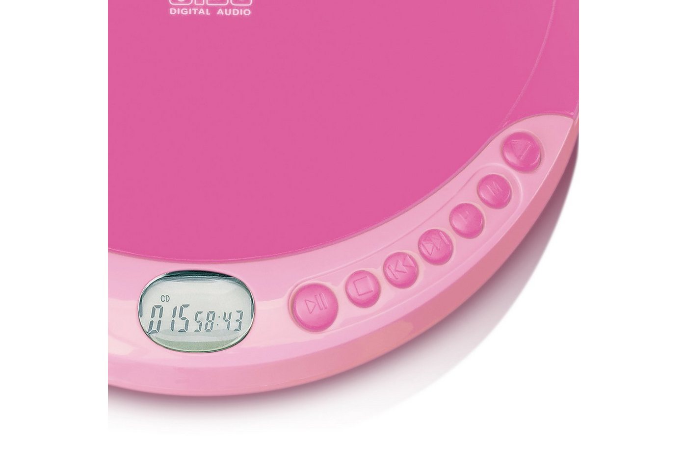 Lenco CD-011PK CD-Player (Tragbarer CD-Spieler, LCD, inkl. Kopfhörer & USB-Kabel) – Bild 5 von 5