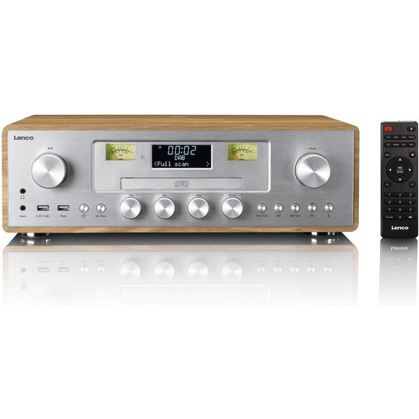 Lenco DAR-281WDSI CD-Radiorecorder (Tabelle Radio, 30 W, Bluetooth-Streaming, DAB+ Radio, CD-Wiedergabe, kabelloses Laden)