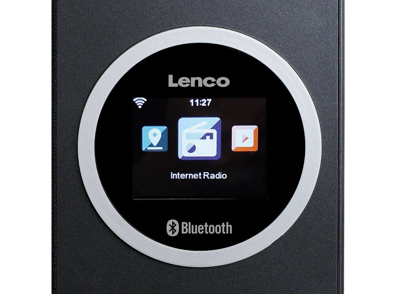Lenco DIR-70BK Internet-Radio (Internet, 3 W, Radio mit Farbdisplay und 5-Tage-Wettervorhersage & Bluetooth 5.0) – Bild 4 von 5