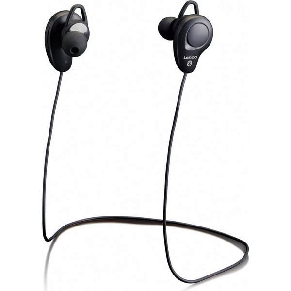 Lenco EPB-015BK In-Ear-Kopfhörer (Bluetooth, 10m Empfang, 4h. Akku - 180h. Standby & integriertes Mikrofon, Schwarz)