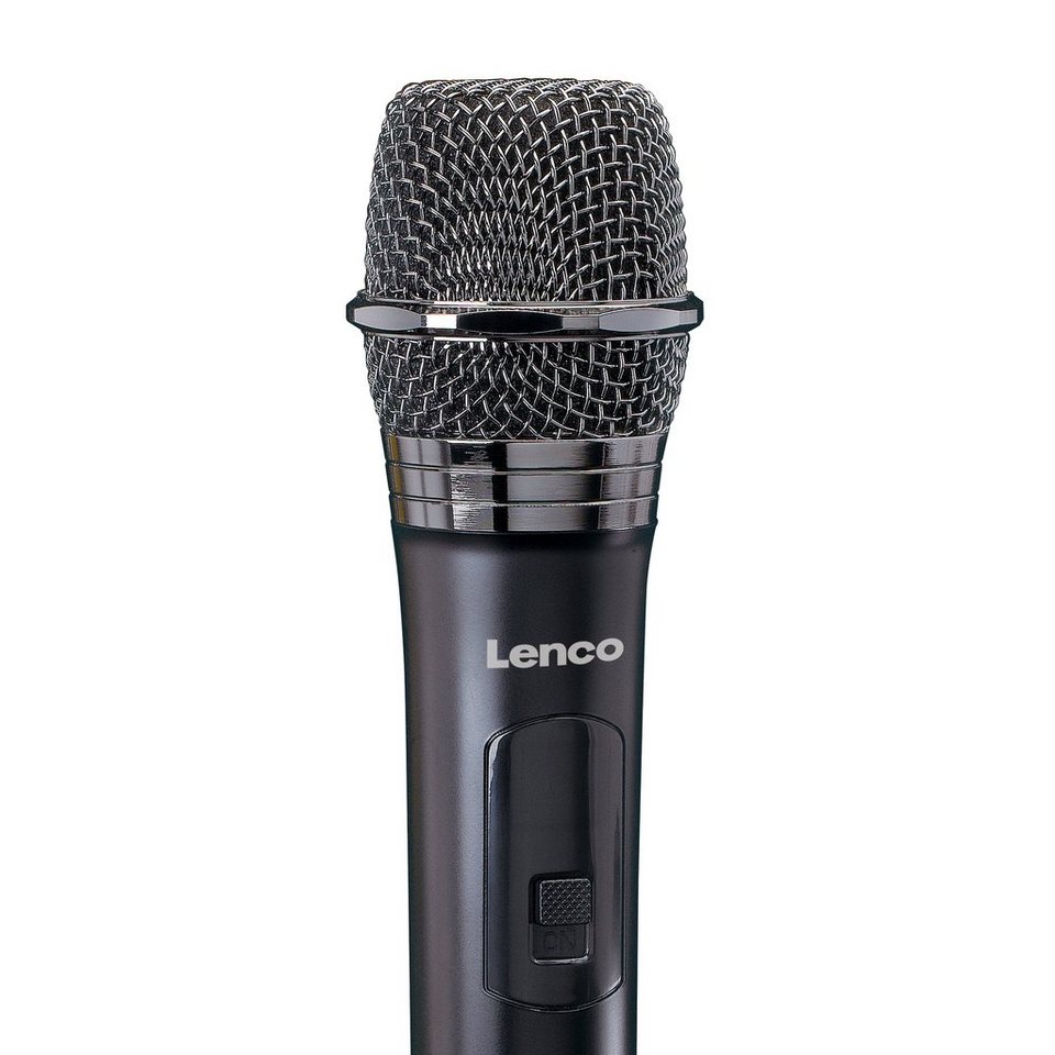 Lenco Mikrofon MCW-011BK (1-tlg), 15m Signal, Plug-and-Play, 6 Std. Akku inkl. AA-Batterien & Empfänger – Bild 2 von 5