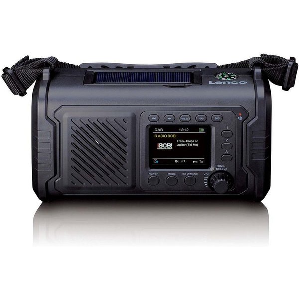 Lenco PDR-055BK Notfallradio (Notfunk, 3 W, DAB+, FM-Radio, ASA, SOS-Alarm, Bluetooth-Streaming, Powerbank)