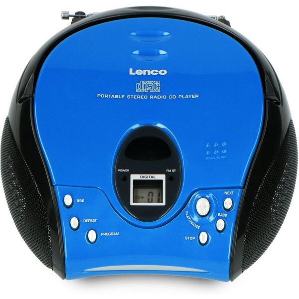 Lenco SCD-24 CD-Radiorecorder (FM-Tuner, 1 W, FM-Radio, CD/MP3 und programmierbarer Speicher. Kompakt für unterwegs)