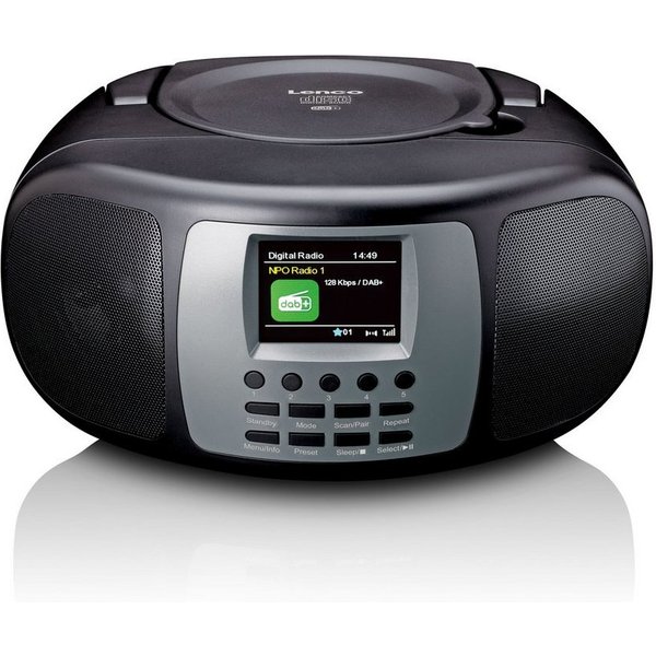 Lenco SCD-860BK Digitalradio (DAB) (DAB,DAB+,FM, 4 W, tragbar mit DAB+, Bluetooth® Streaming, Stereo-Sound mit 2x 2 Watt RMS)