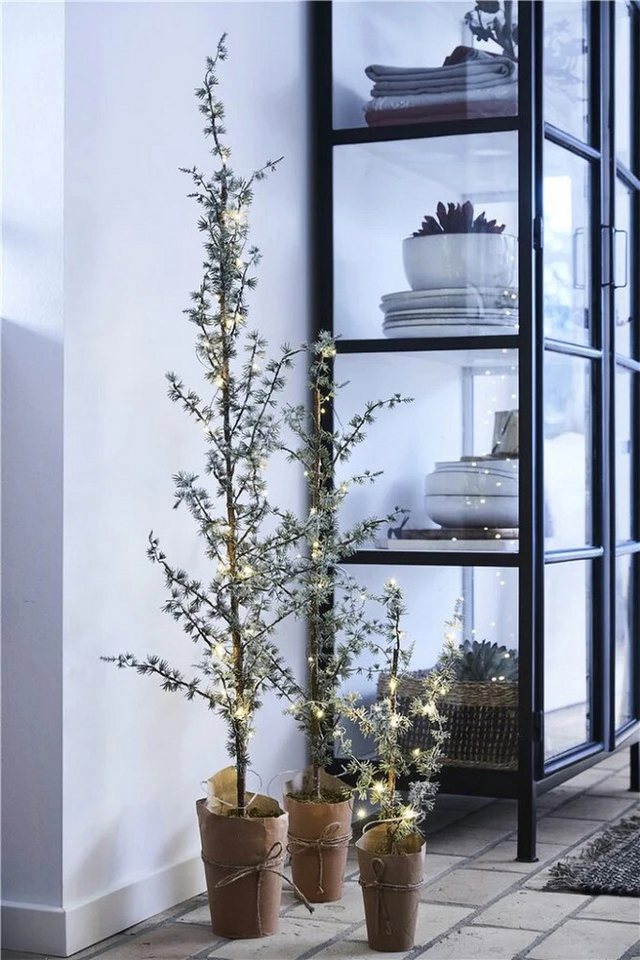 Winterliche Kunstpflanze Zeder PINEA mit LED, Lene Bjerre, Höhe 60 cm – Bild 5 von 5