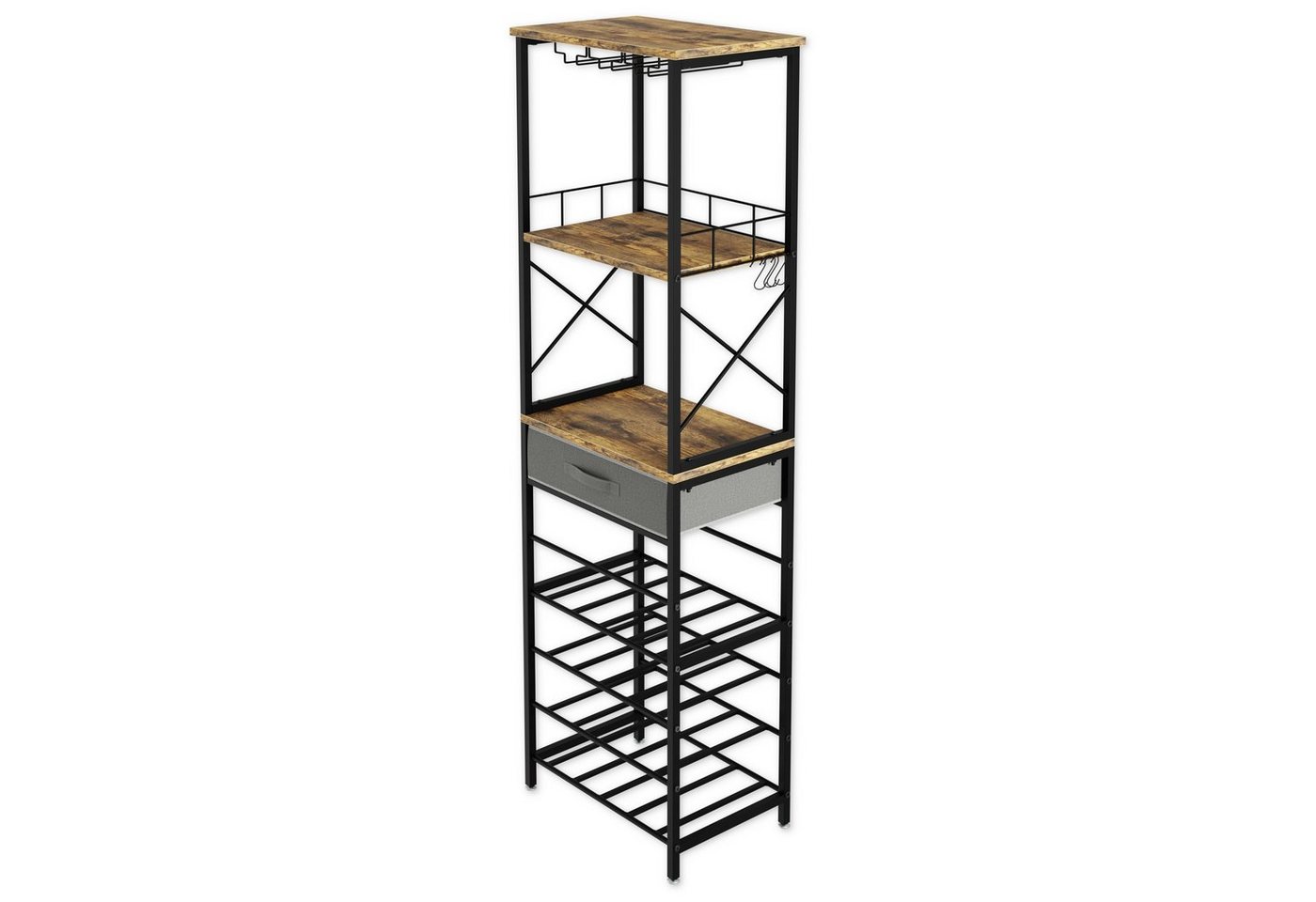 Lenmar Weinregal Weinregal aus Metall,Flaschenregal,Regale,Flaschenhalter LOFT 2-20S – Bild 5 von 5