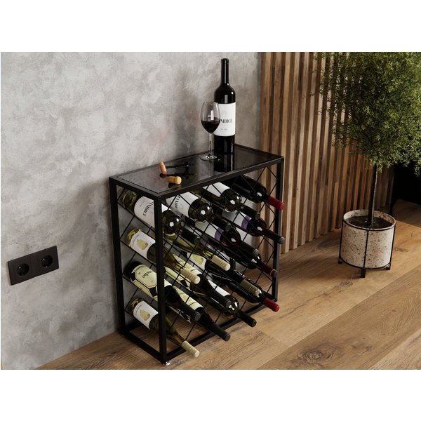 Lenmar Weinregal Weinregal aus Metall,Flaschenregal, Regale, Flaschenhalter LOFT 1-25