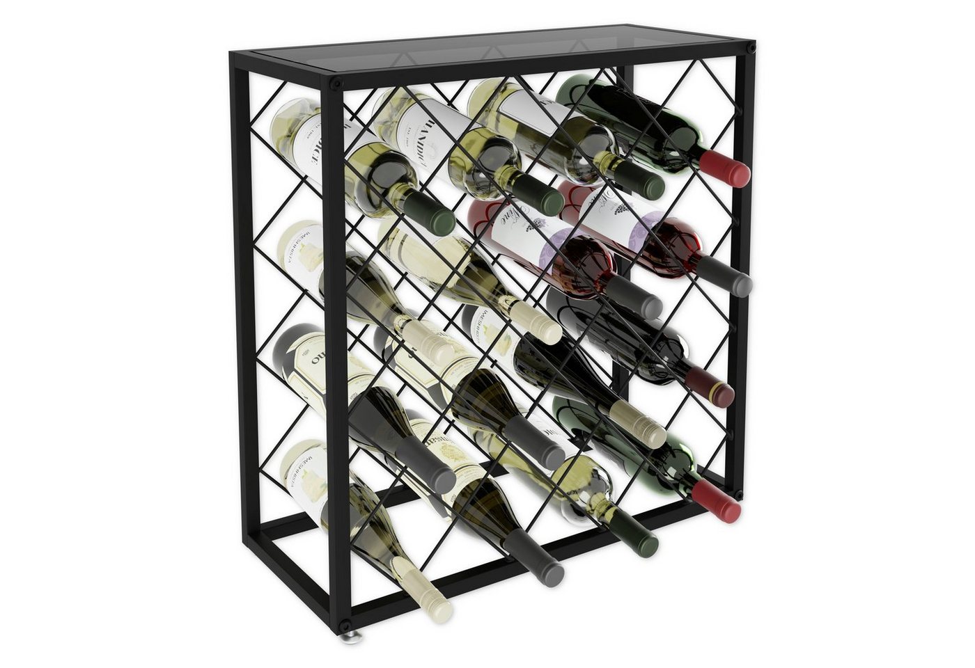 Lenmar Weinregal Weinregal aus Metall,Flaschenregal, Regale, Flaschenhalter LOFT 1-25 – Bild 4 von 5