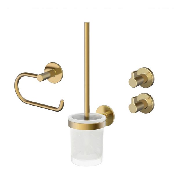 Lenz Badaccessoire-Set HYGGE, 4-teilig, Set mit runden Handtuchhaken