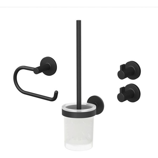 Lenz Badaccessoire-Set HYGGE, 4-teilig, Set mit runden Handtuchhaken