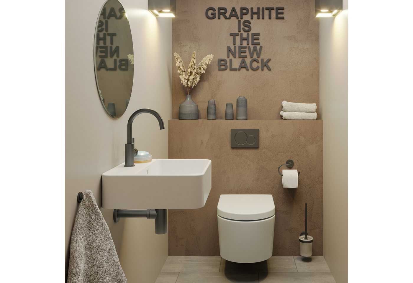 Lenz Handtuchhaken HYGGE, Badezimmer, (Packung, 2-St., 2 Stk), SIVO Anti-Fingerabdruck Oberfläche – Bild 2 von 5