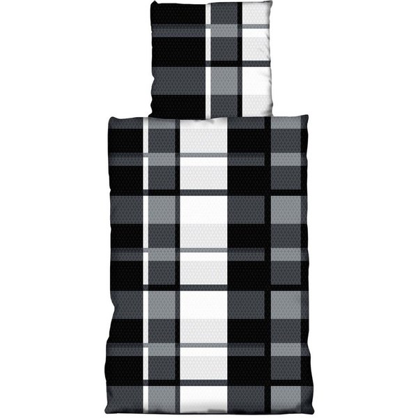 Leonado Vicenti Bettwäsche 135x200cm, 155x200cm oder 155x220 cm, Microfaser, 2 teilig, elegantes Design in schwarz, grau und weiß