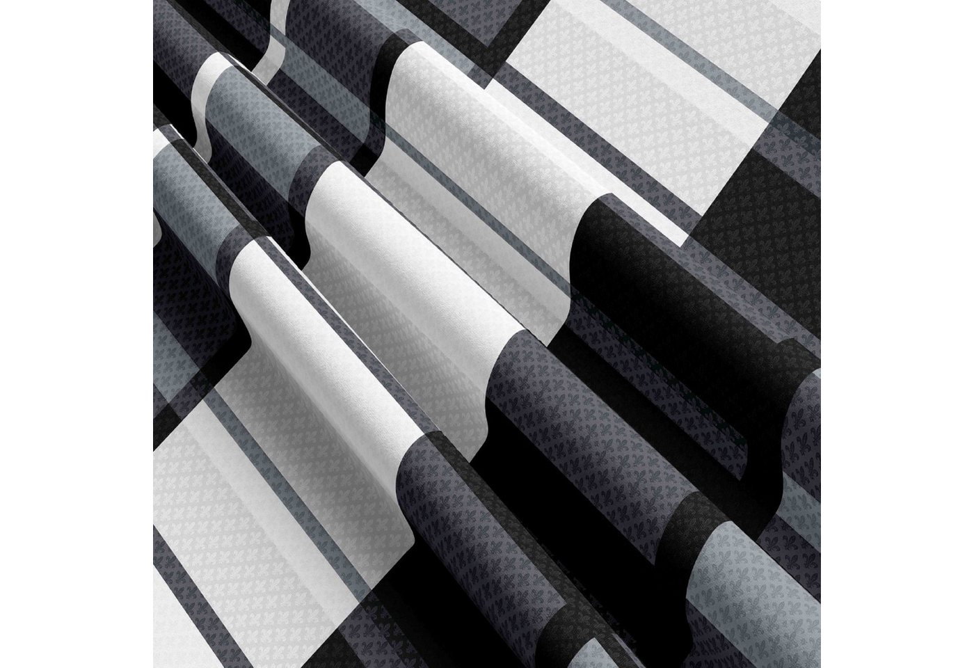 Leonado Vicenti Bettwäsche 135x200cm, 155x200cm oder 155x220 cm, Microfaser, 2 teilig, elegantes Design in schwarz, grau und weiß – Bild 4 von 4