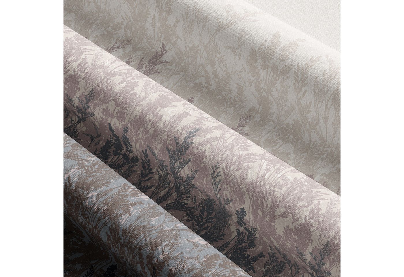 Leonado Vicenti Bettwäsche Baumwolle fein gewebt, Baumwolle, 3 teilig, florales Design mit sanftem Farbverlauf in beige braun schwarz – Bild 3 von 5