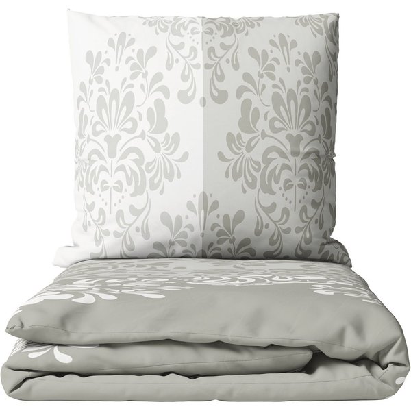 Leonado Vicenti Bettwäsche Biber Baumwolle, Biber, 3 teilig, warm und kuschelig, elegantes Design in Taupe und Beige