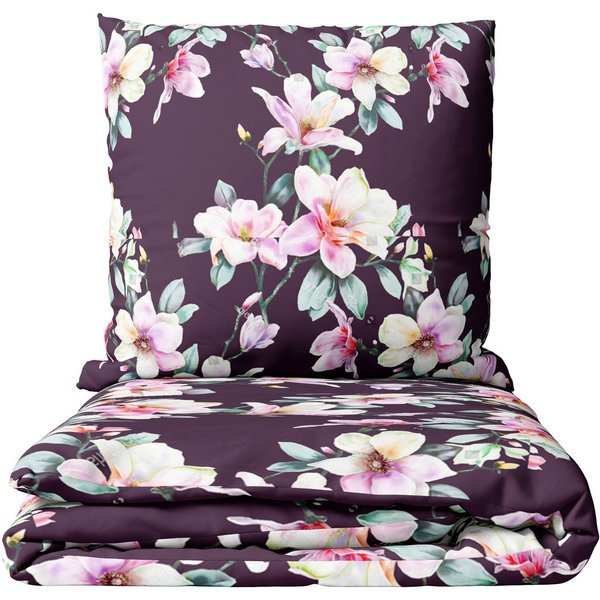 Leonado Vicenti Bettwäsche Biber Baumwolle, flauschig, Biber, 2 teilig, Blumen Design, flauschig warm