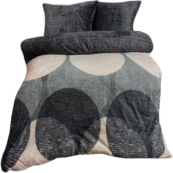 Leonado Vicenti Bettwäsche Winter Teddy Plüsch, Fleece, 3 teilig, Flauschig warmes Cashmere Touch, meliert