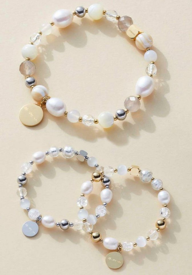 LEONARDO Armband Bicolor Hope, mit Achat - mit Glasperle, Süßwasserzuchtperle – Bild 2 von 4