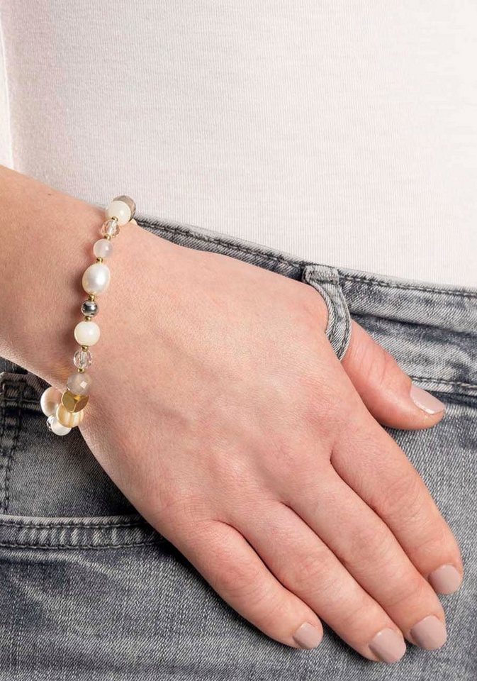 LEONARDO Armband Bicolor Hope, mit Achat - mit Glasperle, Süßwasserzuchtperle – Bild 3 von 4