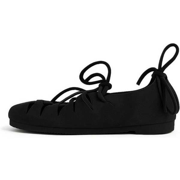 Leonardo Carbone Wikinger-Kostüm Bundschuhe aus Veloursleder, 4 mm dickes Leder, komfortable Gummisohle