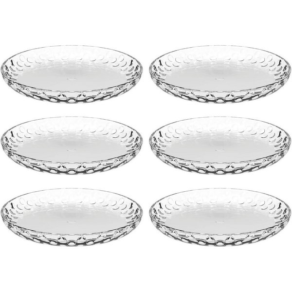 LEONARDO Dessertteller Cucina Optic, (6 St), Teller Set, Glas, Ø 18 cm