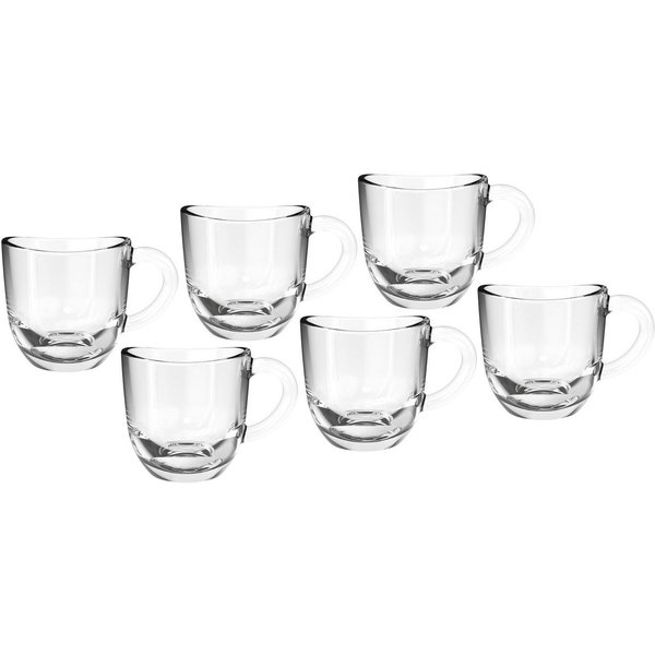 LEONARDO Espressotasse NAPOLI, 6-tlg., Glas, 80 ml, 6-teilig