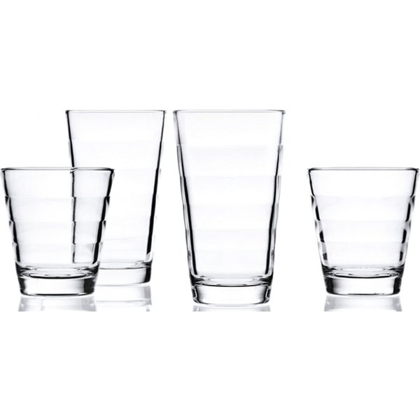 LEONARDO Gläser-Set Onda, 12-tlg., Glas, je 6 kleine und große Becher