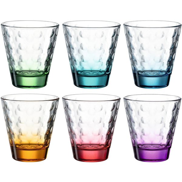 LEONARDO Gläser-Set OPTIC, 6-tlg., Glas, 215 ml, 6-teilig