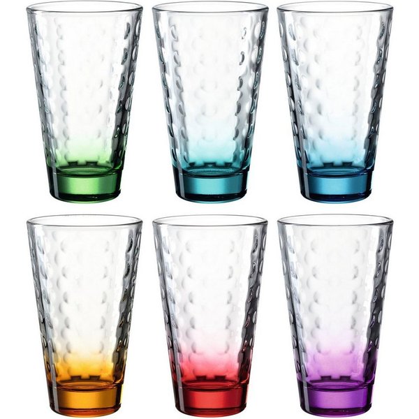 LEONARDO Gläser-Set OPTIC, 6-tlg., Glas, 300 ml, 6-teilig
