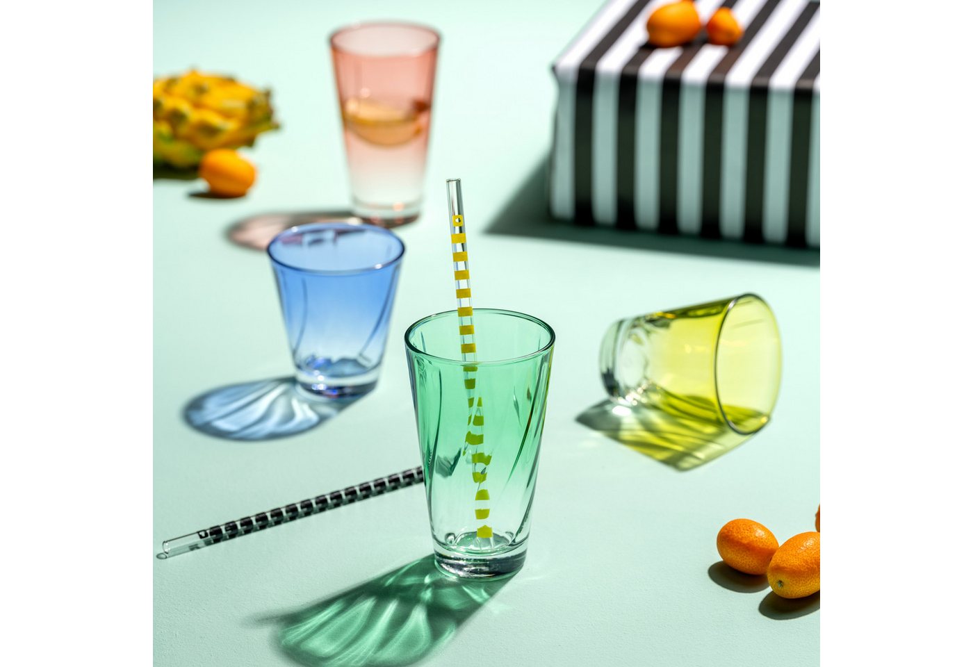 LEONARDO Gläser-Set Trinkglas, TWIST, 215 ml, 4er-Set, 4-tlg., Glas, Whiskybecher, spülmaschinengeeignet – Bild 3 von 5