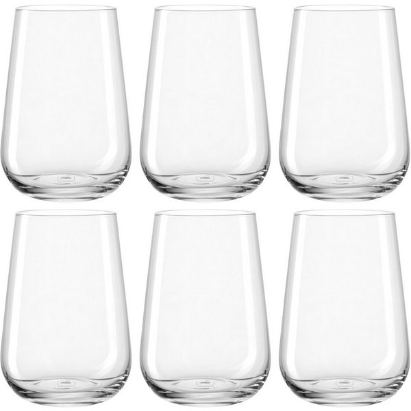 LEONARDO Gläser-Set Trinkglas PALADINO, 370 ml, 6er-Set, 6-tlg., Kristallglas, spülmaschinengeeignet