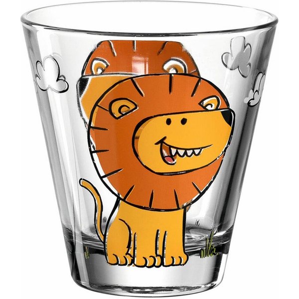 LEONARDO Kinderbecher BAMBINI Löwe 120 ml, Glas