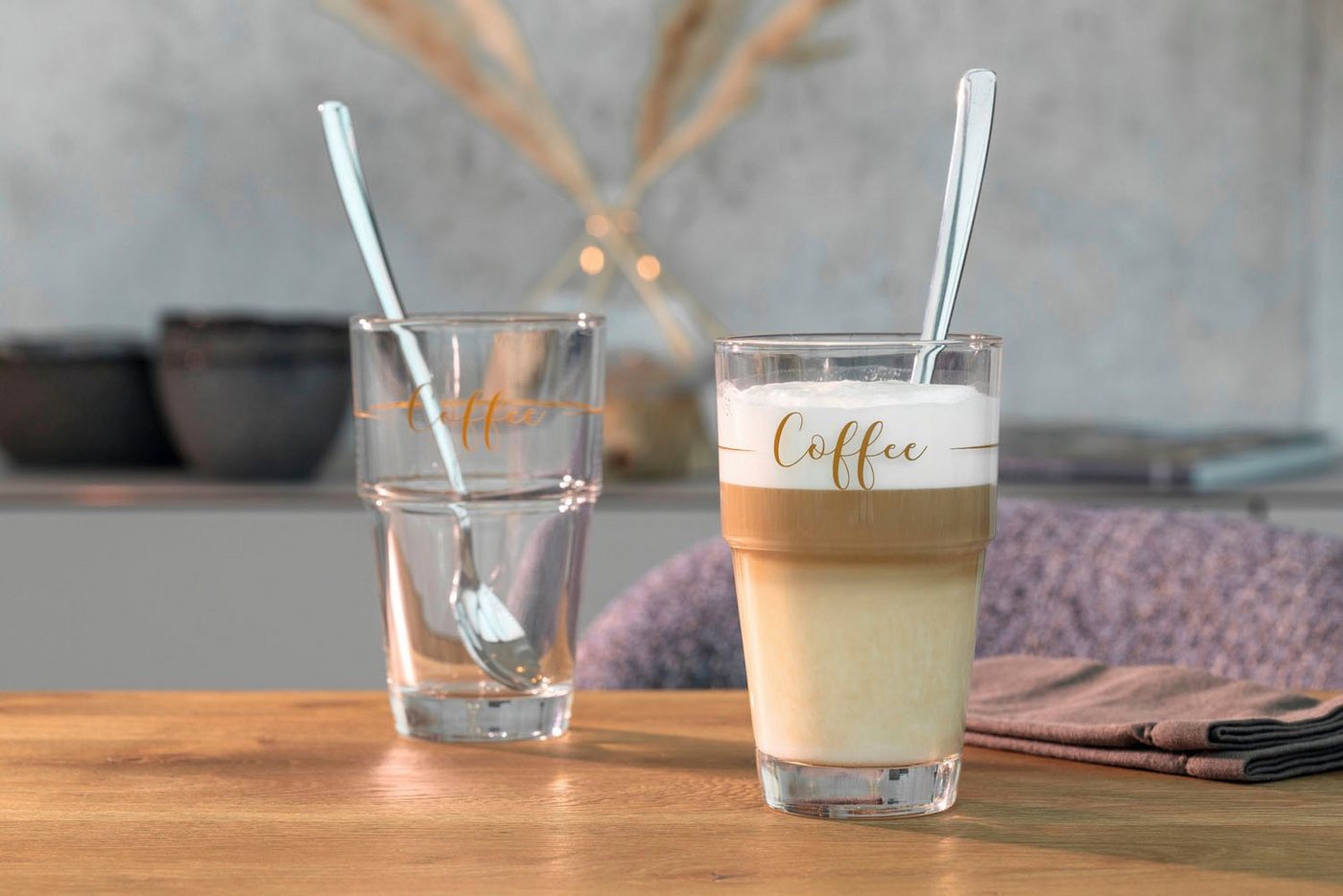 LEONARDO Latte-Macchiato-Glas Gläser-Set SOLO "Coffee", 6-tlg., Glas, 410 ml, 6-teilig – Bild 3 von 4