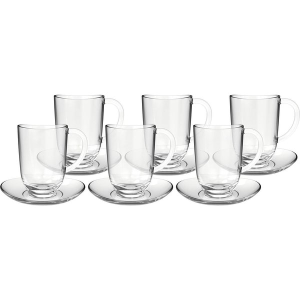LEONARDO Latte-Macchiato-Tasse NAPOLI, 12-tlg., Glas, 380 ml, 12-teilig