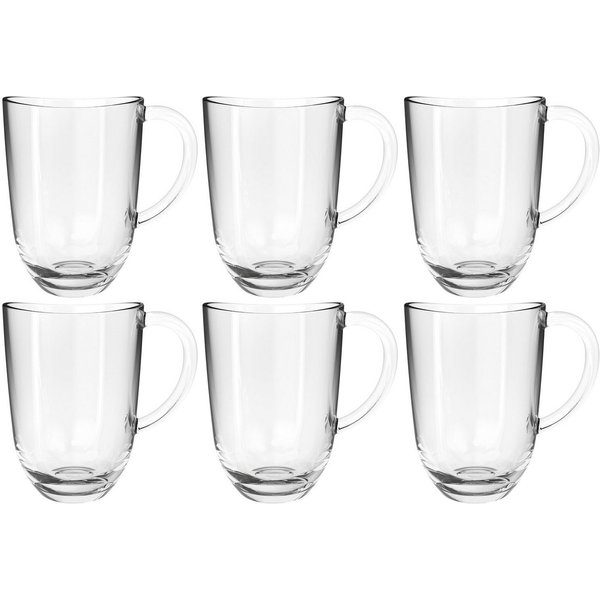 LEONARDO Latte-Macchiato-Tasse NAPOLI, 6-tlg., Glas, 380 ml, 6-teilig