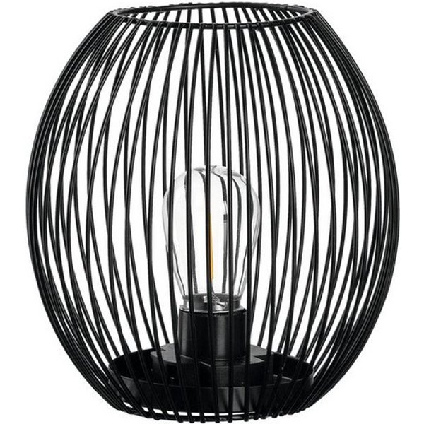 LEONARDO LED Tischleuchte Laterne CASOLARE, Neutralweiß, aus Metall, oval