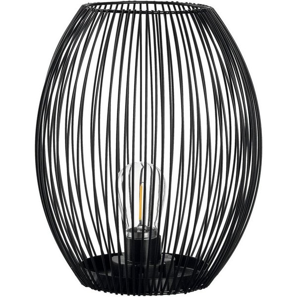 LEONARDO LED Tischleuchte Laterne CASOLARE, Neutralweiß, aus Metall, oval